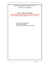 Các biện pháp chỉ đạo ở cơ sở nhằm nâng cao chất lượng hsg lớp 9 dự thi cấp tỉnh