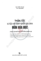 Thần tốc luyện đề thpt quốc gia môn hóa học phần 1