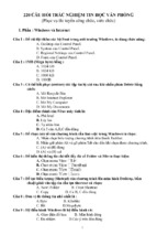 220 câu trắc nghiệm tin học văn phòng phục vụ thi công chức viên chức