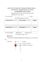 đề thi tuyển công chức tỉnh quảng bình môn thi trắc nghiệm chuyên ngành chính sách lao động đề 4