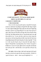 đề tài cà phê trung nguyên   câu chuyện nhượng quyền thương mại tiên phong của việt nam