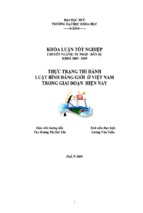 Khóa luận thực trạng thi hành luật bình đẳng giới ở việt nam trong giai đoạn hiện nay
