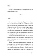 đề tài hoàn cảnh ra đời và sự tác động của nó tới nội dung và tính chất của các bản hiến pháp việt nam