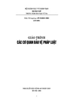 Giáo trình các cơ quan bảo vệ pháp luật