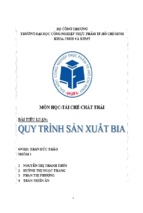 Tiểu luận quy trình sản xuất bia