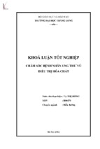 Chăm sóc bệnh nhân ung thư vú điều trị hóa chất