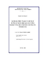 đánh giá thực trạng và đề xuất hướng sử dụng hiệu quả đất nông nghiệp vùng đồi gò huyện chương mỹ, tỉnh hà tây   tài liệu, ebook, giáo trình