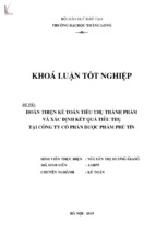 Hoàn thiện kế toán tiêu thụ thành phẩm và xác định kết quả tiêu thụ tại công ty cổ phần dược phẩm phú tín