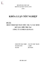 Hoàn thiện kế toán tiêu thụ thành phẩm và xác định kết quả tiêu thụ tại công ty cổ phần hawaco
