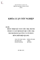 Hoàn thiện kế toán tiêu thụ thành phẩm và xác định kết quả tiêu thụ tại công ty cổ phần bóng đèn điện quang