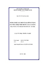 đánh giá hiệu quả một số loại hình sử dụng đất nông nghiệp theo hướng sản xuất hàng hóa ở vùng ven thành phố sơn tây – hà nội   tài liệu, ebook, giáo trình