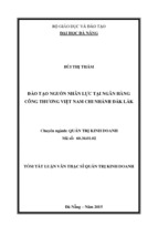 đào tạo nguồn nhân lực tại ngân hàng công thương việt nam chi nhánh đắk lắk