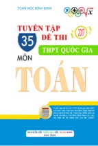 Tuyển tập 35 đề thi thử trắc nghiệm toán ôn thi thpt quốc gia môn toán năm 2017 có đáp án