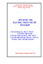 Hồ sơ dự thi dạy học theo chủ đề tích hợp bài 23 tiết 25 vùng bắc trung bộ