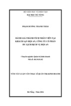 đánh giá thành tích nhân viên tại khách sạn hội an, công ty cổ phần du lịch dịch vụ hội an