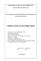 Vận dụng  kiến thức liên môn để giải quyết các tình huống chống còng lưng ở học sinhthực tiễn dành cho học sinh trung học