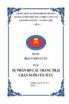 Sự phân bố các trang trại chăn nuôi cừu ở úc