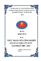 Thực trạng nền công nghiệp sản xuất thịt cừu ở úc giai đoạn 2003 2014 
