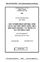 Những biện pháp giúp học sinh khắc phục khó khăn khi học tác phẩm văn chương của nguyễn đình chiểu unprotected