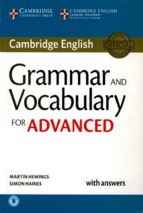 Grammar and vocabulary for advanced 