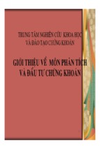 Giới thiệu về môn phân tích và đầu tư chứng khoán