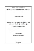 Khảo sát các tầng nghĩa chức năng từ vựng tiếng anh có liên hệ với tiếng việt (trên tư liệu lớp từ cơ bản) unprotected