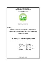 đánh giá hiệu quả sử dụng đất nông nghiệp tại địa bàn phường quảng yên   thị xã quảng yên   tỉnh quảng ninh