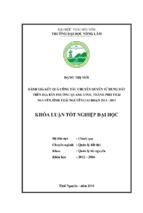 đánh giá kết quả công tác chuyển quyền sử dụng đất trên địa bàn phường quang vinh   thành phố thái nguyên   tỉnh thái nguyên, giai đoạn 2013 2015