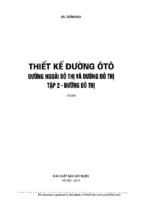 Thiết kế đường ô tô đường ngoài đô thị và đường đô thị  tấp 2 đường đô thị   doãn hoa phần 1