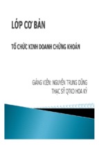 Lớp cơ bản tổ chức kinh doanh chứng khoán