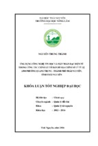 ứng dụng công nghệ tin học và máy toàn đạc điện tử trong công tác chỉnh lý tờ bản đồ địa chính số 17 tỷ lệ 1500 phường quang trung – thành phố thái nguyên – tỉnh thái nguyên