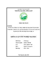 đánh giá công tác thực hiện kế hoạch sử dụng đất năm 2015 và đề xuất lập kế hoạch sử dụng đất năm 2016 tại huyện yên thành   tỉnh nghệ an