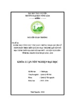 đánh giá công tác cấp giấy chứng nhận quyền sử dụng đất theo kết quả đo đạc thành lập bản đồ địa chính trên địa bàn xã đạo đức   huyện vị xuyên   tỉnh hà giang, giai đoạn 2014   2015
