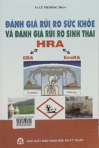 đánh giá rủi ro sức khoẻ và đánh giá rủi ro sinh thái  lê thị hồng trân