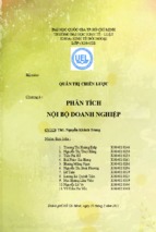 Báo cáo môn quản trị chiến lược chương 4 phân tích nội bộ doanh nghiệp