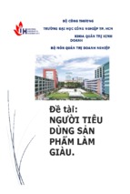 Đề tài người tiêu dùng sản phẩm làm giàu