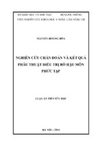NGHIÊN CỨU CHẨN ĐOÁN VÀ KẾT QUẢ PHẪU THUẬT ĐIỀU TRỊ RÒ HẬU MÔN PHỨC TẠP