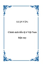 Chính sách tiền tệ ở Việt Nam hiện nay