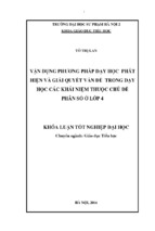 Vận dụng phương pháp dạy học phát hiện và giải quyết vấn đề trong dạy học các khái niệm thuộc chủ đề phân số ở lớp 4