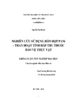 Nghiên cứu sử dụng hỗn hợp pani   than hoạt tính hấp thu thuốc bảo vệ thực vật