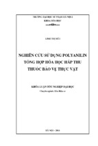 Nghiên cứu sử dụng polyanilin tổng hợp hóa học hấp thu thuốc bảo vệ thực vật