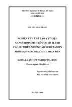 Nghiên cứu chế tạo vật liệu nanocompozit trên cơ sở blend cao su thiên nhiên ,cao su butadien phối hợp nanosilica và than đen