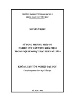 Sử dụng phương pháp ot nghiên cứu cấu trúc khái niệm trong nội dung dạy học phân số lớp 4