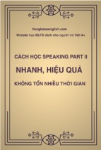 Cách học speaking part 2 hiệu quả