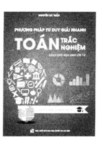 Phương pháp tư duy giải nhanh toán trắc nghiệm  2017