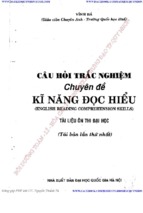 Câu hỏi trắc nghiệm chuyên đề kĩ năng đọc hiểu phần 01