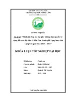 đánh giá công tác cấp giấy chứng nhận quyền sử dụng đất trên địa bàn xã mai pha   thành phố lạng sơn   tỉnh lạng sơn, giai đoạn 2013 – 2015