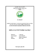 đánh giá hiện trạng và đề xuất giải pháp nâng cao hiệu quả đất sản xuất nông nghiệp trên địa bàn xã bình yên   huyện định hóa   tỉnh thái nguyên