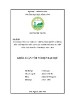 đánh giá công tác cấp giấy chứng nhận quyền sử dụng đất trên địa bàn xã cao ngạn   thành phố thái nguyên   tỉnh thái nguyên, giai đoạn 2013  2015