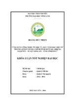 ứng dụng công nghệ tin học và máy toàn đạc điện tử thành lập bản đồ địa chính tờ số 20 tỉ lệ 11000 xã nhạo sơn – huyện sông lô – tỉnh vĩnh phúc